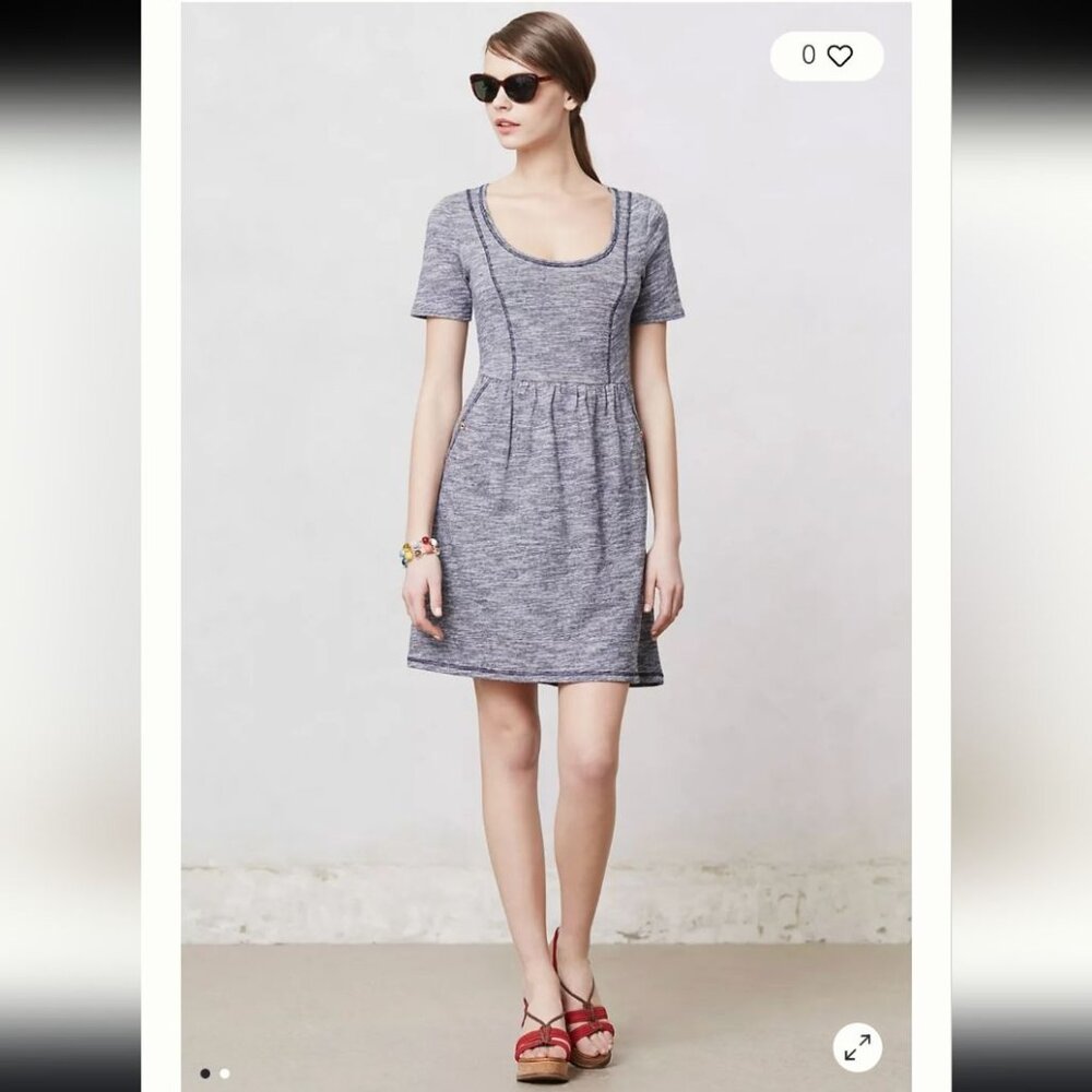 3/$25 Anthropologie Saturday/Sunday Women’s Blue Dulcie Spacedye Dress